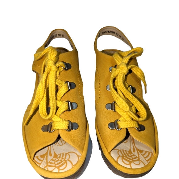 Fly London Strap Lemon Yellow Sandals...Size 37(6.5-7) - Picture 3 of 11